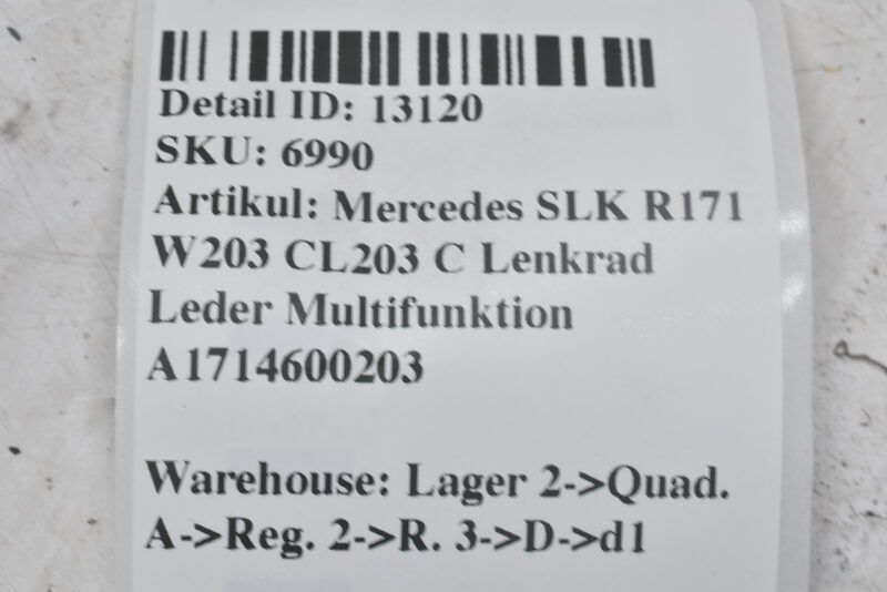 Mercedes SLK R171 W203 CL203 C Lenkrad Leder Multifunktion A1714600203 Bild 10