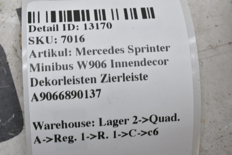 Mercedes Sprinter W906 Innendecor Dekorleisten Zierleiste Rechts A9066890137 Bild 5