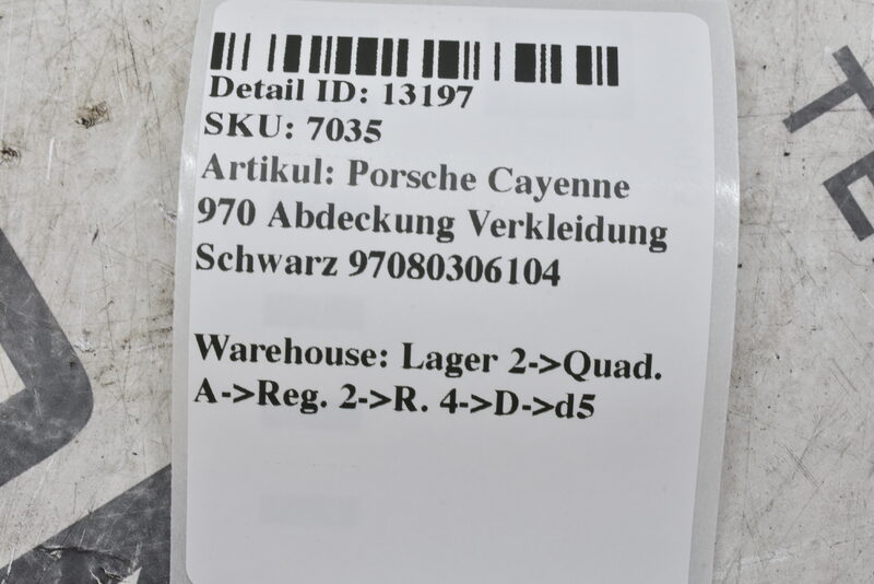 Porsche Cayenne 970 Abdeckung Verkleidung  Schwarz 97080306104 Bild 6