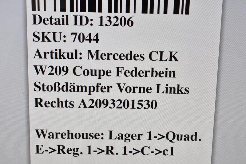 Mercedes CLK W209 Federbein Stoßdämpfer Vorne Links Rechts A2093201530 Bild 6