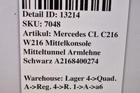 Mercedes CL C216 W216  Mittelkonsole Mitteltunnel Armlehne Schwarz A2168400274 Bild 7