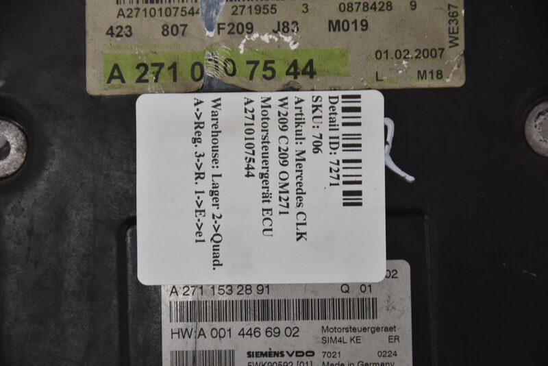 Mercedes CLK 200 W209 C209 Motorsteuergerät ECU A2710107544 Bild 5