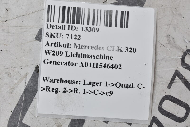 Mercedes CLK 320 W209  Lichtmaschine Generator A0111546402 Bild 5