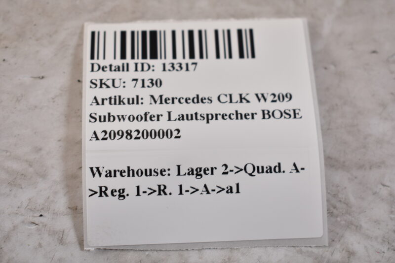 Mercedes CLK W209  Subwoofer Lautsprecher BOSE A2098200002 Bild 5