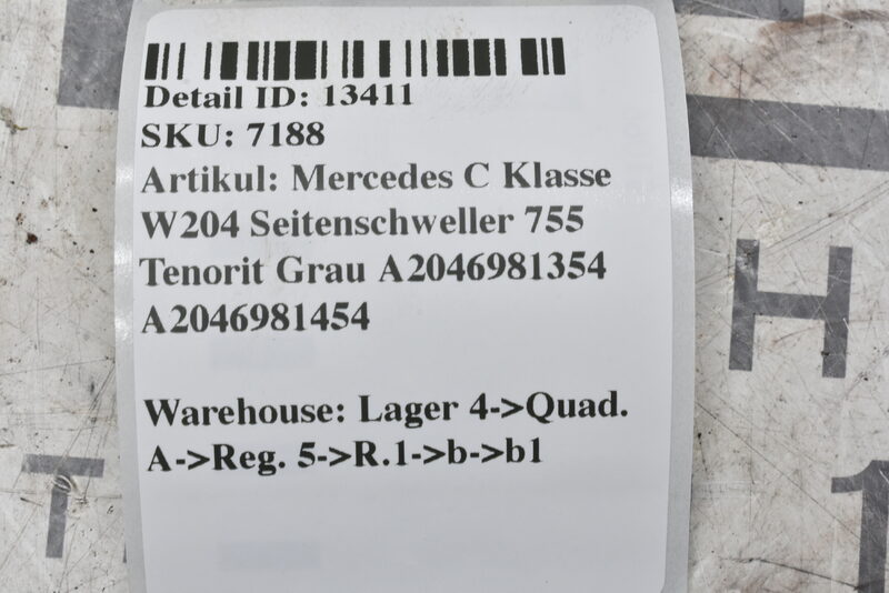 Mercedes C W204 AMG Seitenschweller 755 Tenorit Grau A2046981354 A2046981454 Bild 9