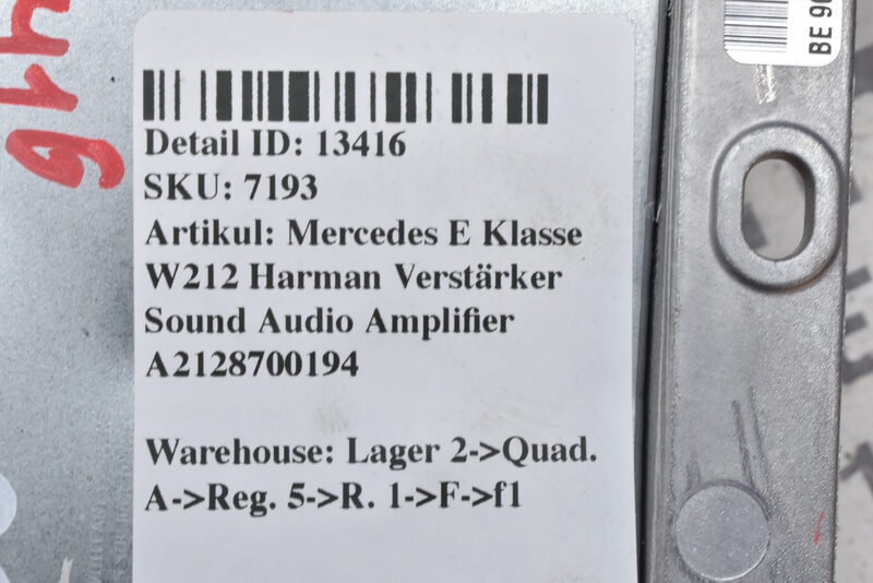Mercedes E Klasse W212 Harman Verstärker Sound Audio Amplifier A2128700194 Bild 4