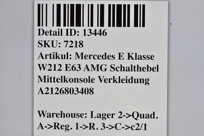 Mercedes E Klasse W212 E63 AMG Schalthebel Mittelkonsole Verkleidung A2126803408 Bild 7