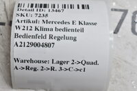 Mercedes E Klasse W212 Klima bedienteil Bedienfeld Regelung  A2129004807 Bild 6