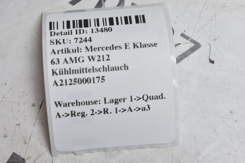 Mercedes E Klasse 63 AMG W212 Kühlmittelschlauch A2125000175 Bild 4
