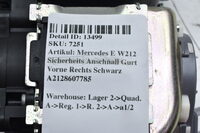 Mercedes E W212 Sicherheits Anschnall Gurt Vorne Rechts Schwarz A2128607785 Bild 6