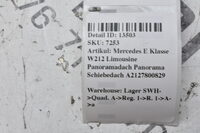 Mercedes E Klasse W212 Limousine Panoramadach Panorama Schiebedach A2127800829 Bild 9