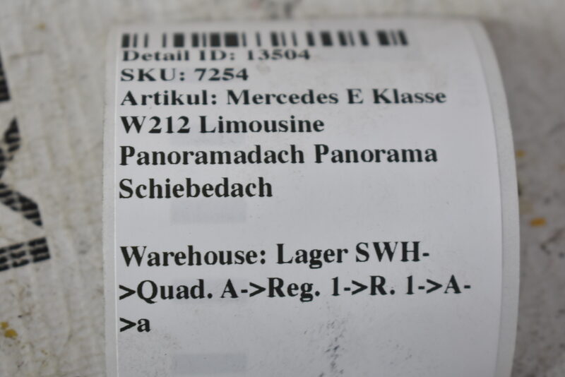 Mercedes E Klasse W212 Limousine  Panoramadach Panorama Schiebedach Bild 6
