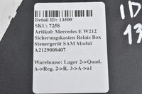 Mercedes E W212 Sicherungskasten Relais Box Steuergerät SAM Modul A2129008407 Bild 6