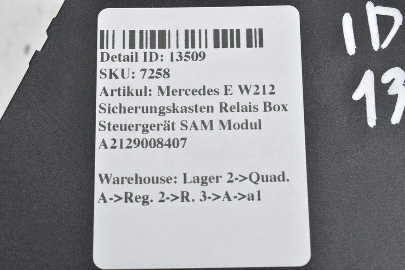 Mercedes E W212 Sicherungskasten Relais Box Steuergerät SAM Modul A2129008407 Bild 6