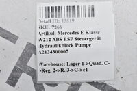 Mercedes E 63 AMG W212 ABS ESP Steuergerät Hydraulikblock Pumpe A2124300007 Bild 5