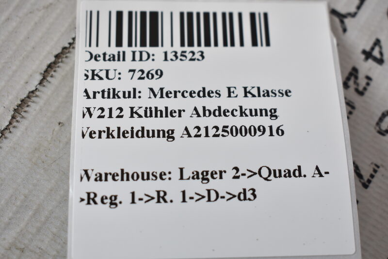 Mercedes E Klasse W212  Kühler Abdeckung Verkleidung A2125000916 Bild 4