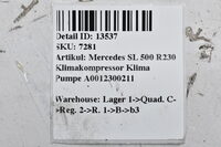 Mercedes SL 500 R230  Klimakompressor Klima Pumpe A0012300211 Bild 5