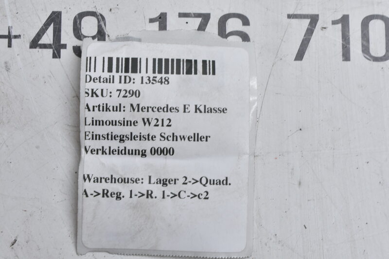 Mercedes E 63 AMG Limousine W212 AMG Einstiegsleisten Leisten Verkleidung Bild 4