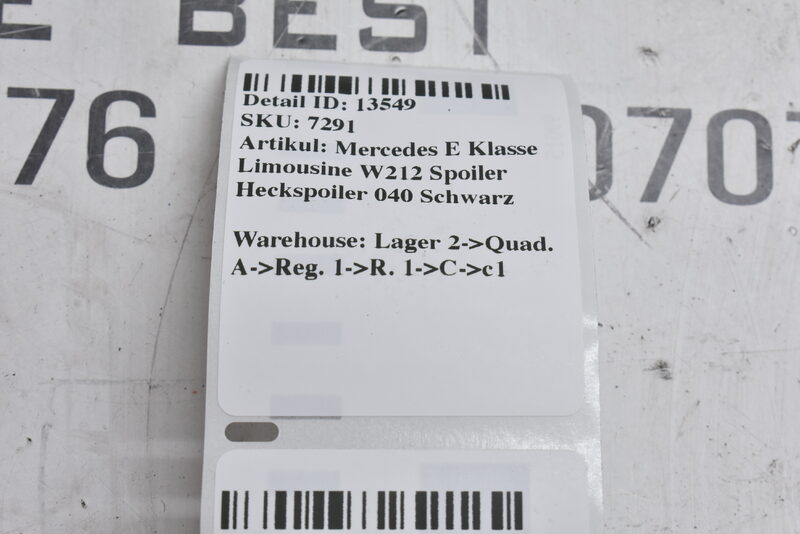 Mercedes E Klasse Limousine W212  Spoiler Heckspoiler 040 Schwarz Bild 6