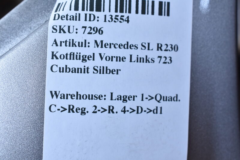 Mercedes SL R230 Kotflügel Vorne Links 723 Cubanit Silber Bild 6