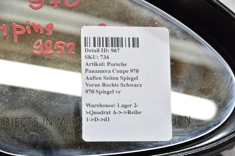 Porsche Panamera 970 Außen Seiten Spiegel Rechts Schwarz 97061266921 Bild 4