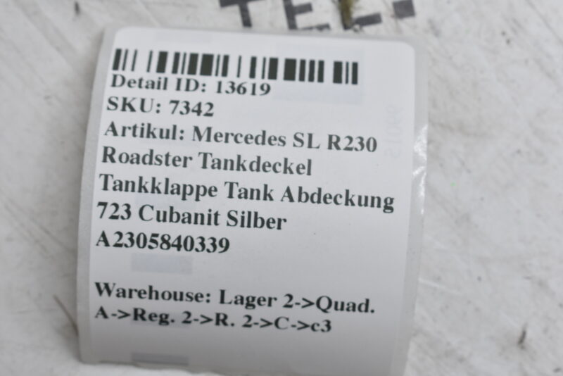 Mercedes SL R230 Tankdeckel Tank Abdeckung 723 Cubanit Silber A2305840339 Bild 6