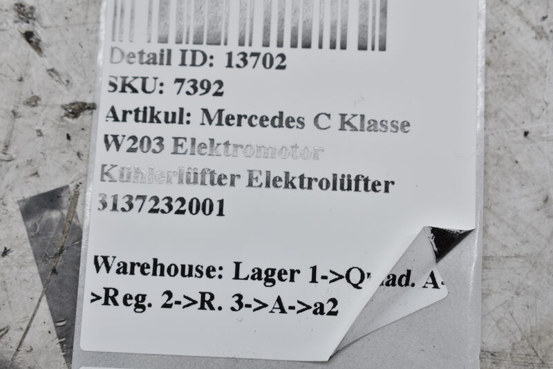 Mercedes C Klasse W203 Elektromotor Kühlerlüfter Elektrolüfter 3137232001 Bild 5