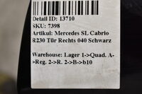 Mercedes SL Cabrio R230  Tür Rechts 040 Schwarz Bild 5