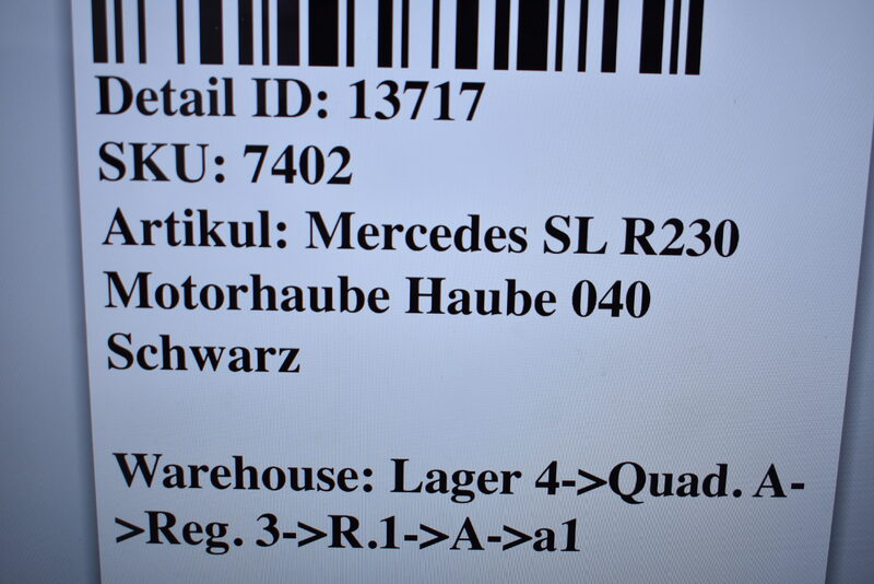 Mercedes SL R230 Motorhaube Haube 040 Schwarz Bild 7