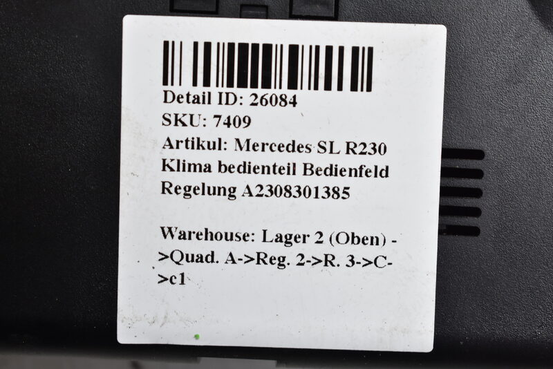 Mercedes SL R230  Klima bedienteil Bedienfeld Regelung  A2308301385 Bild 5