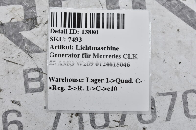 Lichtmaschine Generator für Mercedes CLK 55 AMG W209  0124615046 Bild 5