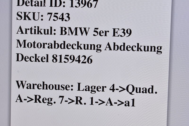 BMW 5er E39 Motorabdeckung Abdeckung Deckel 8159426 Bild 6