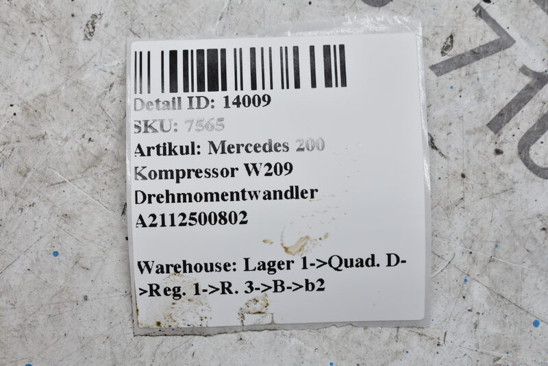 Mercedes CLK 200 Kompressor W209 W203 Drehmomentwandler A2112500802 Bild 6