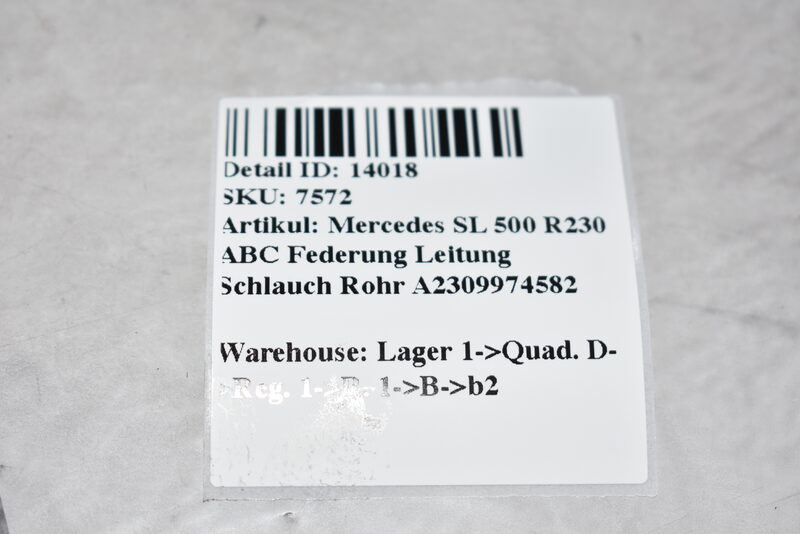 Mercedes SL 500 R230 ABC Federung Leitung Schlauch Rohr A2309974582 Bild 5