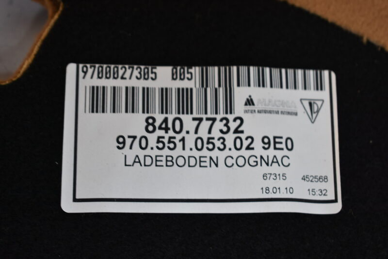 Porsche Panamera 970 Kofferraumboden Gepäckabdeckung Kofferraummatte 97055105302 Bild 5