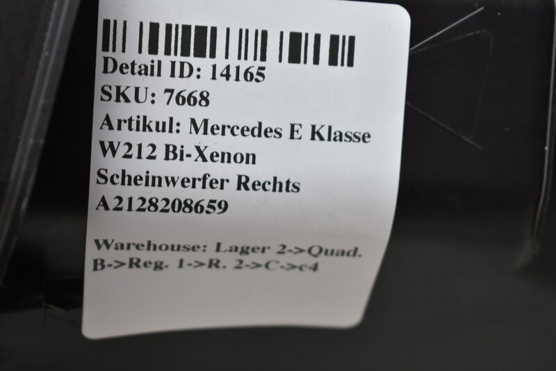 Mercedes E Klasse W212 Bi-Xenon Scheinwerfer Rechts A2128208659 Bild 7