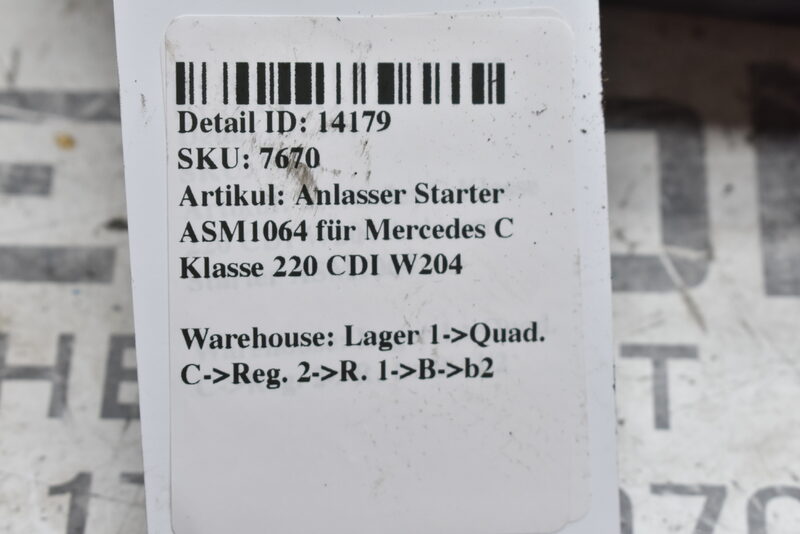 Anlasser Starter ASM1064 für Mercedes C Klasse 220 CDI W204 Bild 5