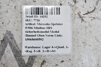Mercedes Sprinter W906 SRS Sicherheitsmodul Himmel Oben Vorne Links A9068600502 Bild 6