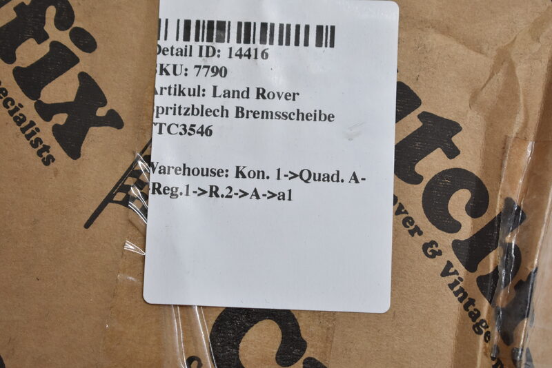 Land Rover Spritzblech Bremsscheibe FTC3546 P38 Bild 4