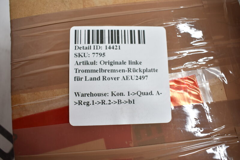 Originale linke Trommelbremsen-Rückplatte für Land Rover AEU2497 Bild 4