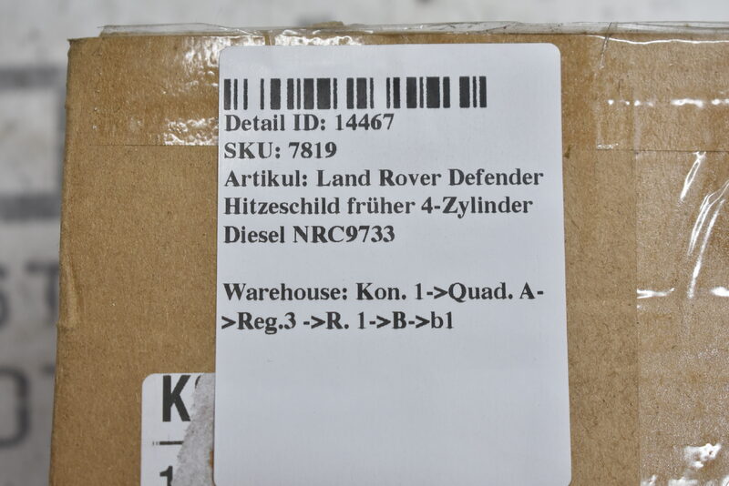 Land Rover Defender Hitzeschild früher 4-Zylinder Diesel NRC9733 Bild 4