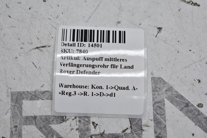 Auspuff mittleres Verlängerungsrohr für Land Rover Defender Bild 5