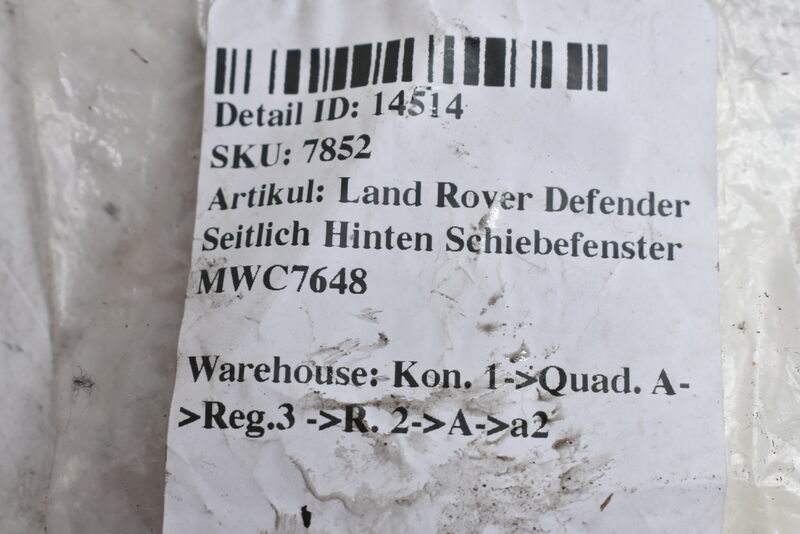 Land Rover Defender Seitlich Hinten Schiebefenster MWC7648 Bild 7