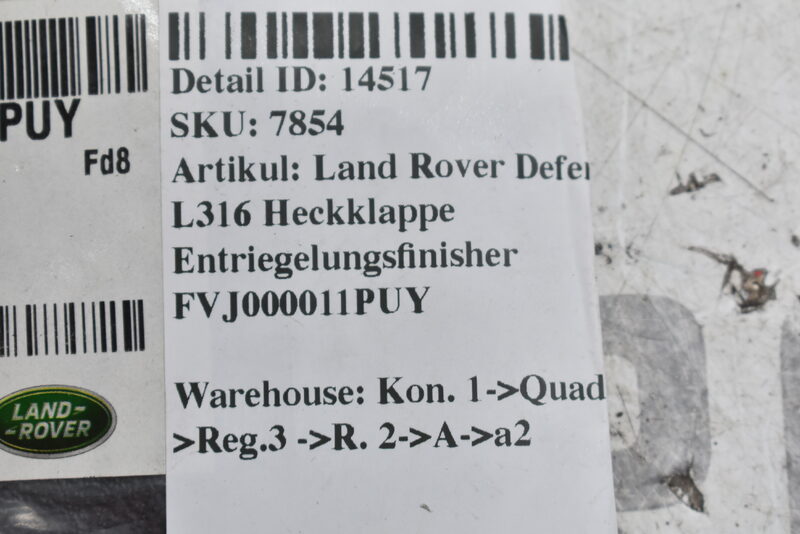 Land Rover Defender L316 Heckklappe Entriegelungsfinisher FVJ000011PUY Bild 4