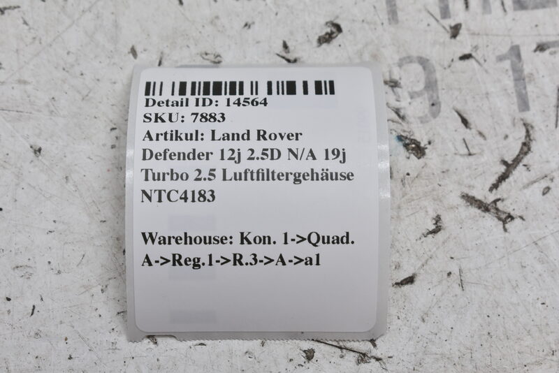 Land Rover Defender 12j 2.5D N/A 19j Turbo 2.5 Luftfiltergehäuse NTC4183 Bild 5