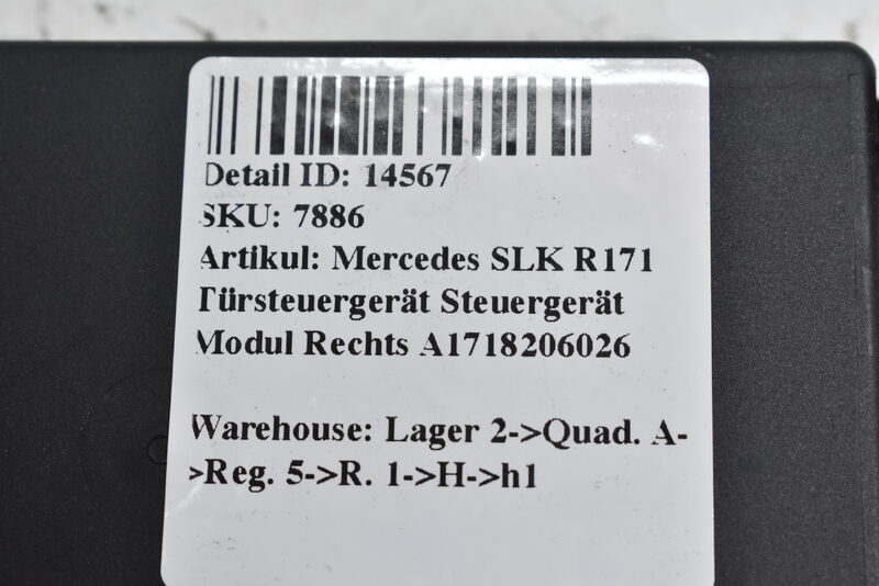 Mercedes SLK R171  Türsteuergerät Steuergerät Modul Rechts A1718206026 Bild 4