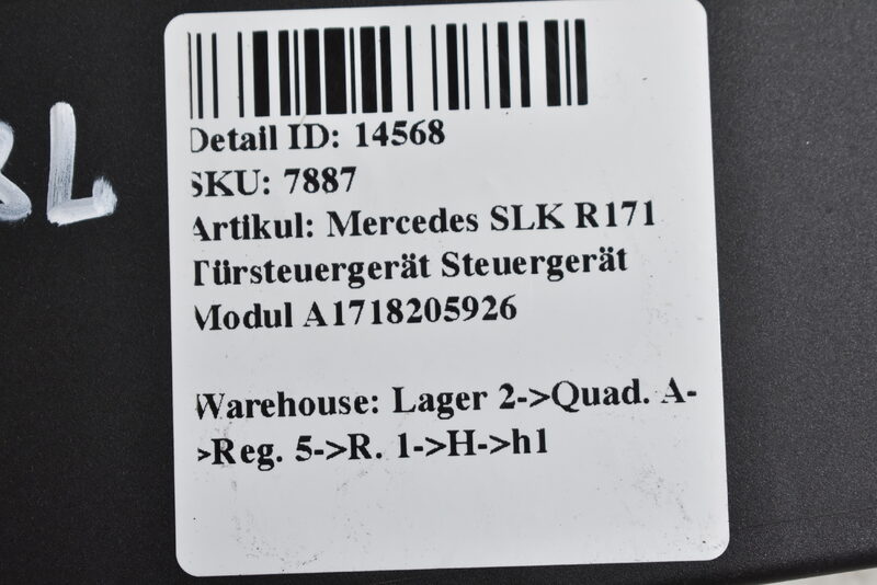 Mercedes SLK R171 Türsteuergerät Steuergerät Modul  A1718205926 Bild 5