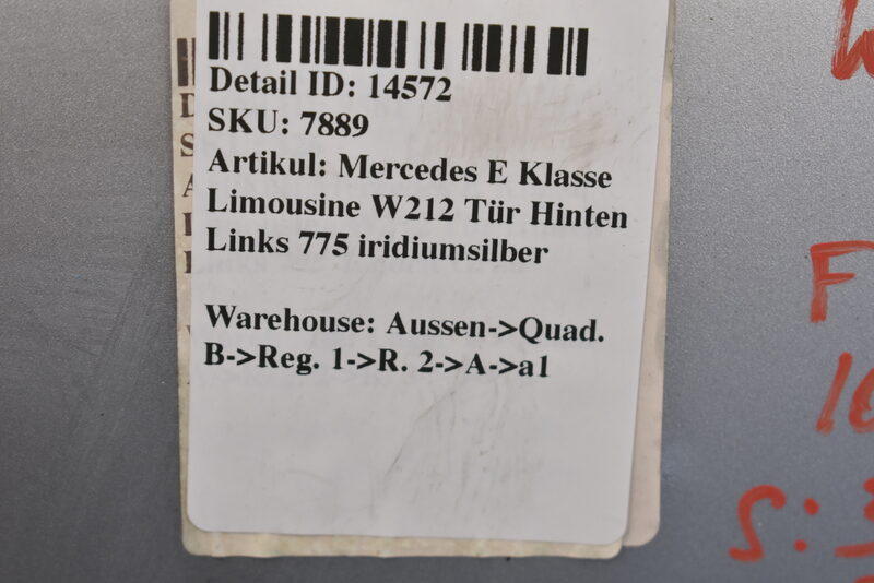 Mercedes E Klasse Limousine W212 Tür Hinten Links 775 iridiumsilber Bild 6