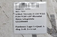 Mercedes E 350 CDI W212 Differential Hinten Achsgetriebe A2123504404 Bild 6