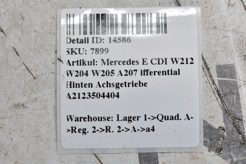 Mercedes E 350 CDI W212 Differential Hinten Achsgetriebe A2123504404 Bild 6